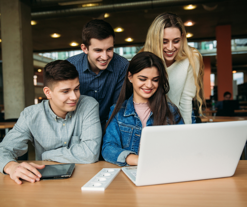 Students studying