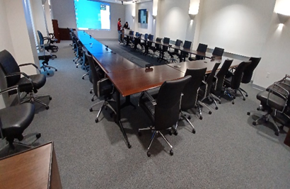 Theater seating layout of the Library Conference Room