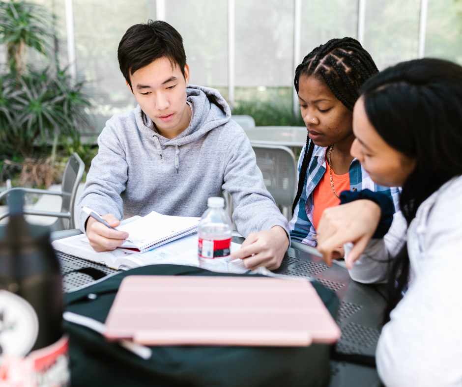 Students studying